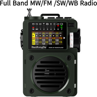HRD-700 Full Band MW/FM /SW/WB Radio Portable Multimedia Music Player Portable Receive Signal Rechargeable Support Bluetooth TF