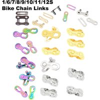 AliExpress NONE 5 Pairs Bike Missing Link for 1, 6, 7, 8, 9, 10,11,12 Speed Chain Master Link for Bicycle Chain,CP,Golden & Rainbow Colors