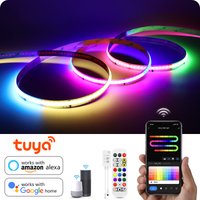 DC12V WS2811 RGBIC Neon COB LED Strip,1/2/3/5M Tuya Smart Wifi RGB Neon Lamp Tape For DIY Home Deocoration Lighting Accessories