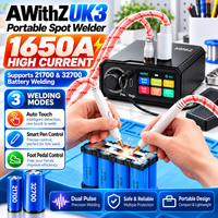 Awithz UK3 Soudeuse à points portable DIY, mini machine à souder pour batteries au lithium 18650, outil de soudage 10000 mAh, soudable jusqu'à 0,7 mm