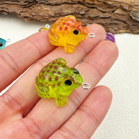 10pcs Resin Glow in the Dark Frog Charms, Animal Pendants for Jewelry Making, DIY Bracelets, Earrings, and Keychain Accessories