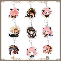 Spy Family Anya Yor Loid Forger Cartoon Acrylic Keychain Anime Keyring Bag Tag Manga Collections Bag Tag