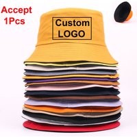 Chapeau seau Double face avec LOGO personnalisé, grande taille, pour femmes et hommes, chapeaux de pêche d'été, casquette de pêcheur décontractée, bord Kpop, Gorras