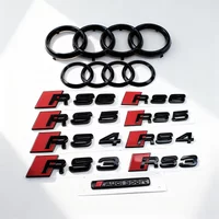 192mm 275mm Car Logo Badge Front Hood Grill Rear Trunk Emblem Stickers For Audi RS3 RS4 RS5 RS6 2016-2020 Audi Sport Accessories
