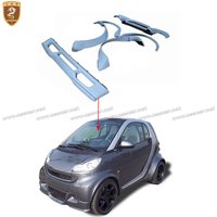 Lorins-er Style PU Material Car Front Rear Bumper Lip Wide Fender Flare Wheel Arche Flare Extension For Benz Smart 451 2010-2014