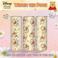 1pc 20oz Winnie the Pooh with Honey Stainless Steel Tumbler, Insulated Travel Coffee Mug with Lid & Straw for Office & Outdoor