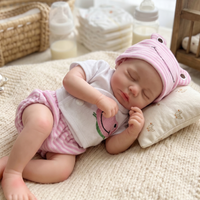 NPK 12inch Solid Silicone Doll Loulou in Silicone Version Elastic Strechable Collectible Art Doll With random pacifier and bottle