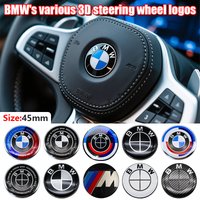 45mm Car Steering Wheel Cover Logo Badge for BMW E46 E39 E90 E60 E87 E53 F10 G80 F48 E84 G01 F30 G11 X1 X3 X5 X6 G07 Car Sticker