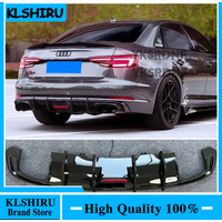 2016-2019 With Luminous Car Rear Bumper Diffuser for Audi A4 S-Line S4 8W B9 Saloon Rear Bumper Valance Bodykit Splitter Tuning