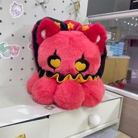 20cm Cute Heart Shape Eyes Circus Anime Game Octopus Pierrot Plush Toys Cosplay Character Freak Cartoon Plushie Doll Sofa Decor