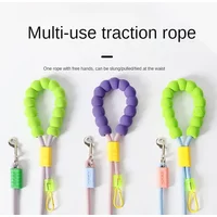 Dog Leash Can Be Worn Cross-body Cloud Foam Cotton Handle Contrast Color P Rope Puppy Goes Out for Pet Walking