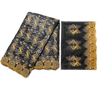 African Fabric High Quality Rhinestones Embroidery Tissus Coton for Sewing Clothes 2026 Basin Riche Tissues 5+2 Yards/Lot