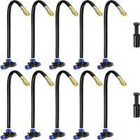 Brass Misting Nozzles Tees, 8 Inch/20 cm 3-in-1 Adjustable Copper Head Mister Sprayers for 1/4 Inch Tubing Irrigation
