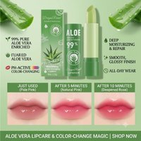 Aloe Vera Magic Temperature Color Changing Lipstick Moisturizing Nourishing Lip Balm Long Lasting Waterproof Makeup