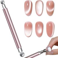 Cat Eye Magnetic Ball With Nail Magnetic Stick Tool Set Double-head Strong Magnet Pen 3D Cat Eye Gel Polish Nail Supplies
