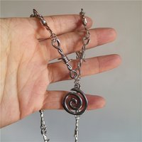 Punk Spiral Vortex Pendant Thorns Chains Choker Necklaces Women Men Goth Vintage Charms Grunge Y2K 90s EMO Jewelry Accessories