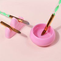 2pcs Plastic Pen Holder & Brush Pen Rest Suitable for - Mountain-Shaped Pen Display, Wash Cup - Portable Calligraphy