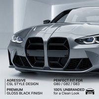 Calandre avant style CSL noir brillant pour BMW M3 M4 G80 G82 G83 2021-2025, calandre de pare-chocs avant compatible ACC