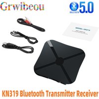 KN319 Bluetooth 5.0 Transmitter Receiver 2 in 1 Stereo Audio Receiver Converter Wireless Adapter With RCA 3.5MM AUX For Car PC