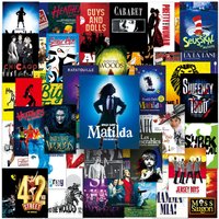 50PCS Broadway Poster Stickers, Broadway Musical Theatre, Waterproof Decorative Luggage Stickers