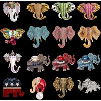 Baroque Luxury Beautiful Elephant Animal Design Brooch for Men and Women, Jewelry Accessories, Wedding Holiday Party Couple Gift