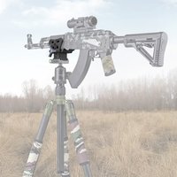New Hunting Rifle Saddle Mount Clamp Adapter Rest Saddle Tripod Stick Head Clamp With 3/8" Arca Type Thread