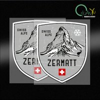 Zermatt Mountain Switzerland Emblem 10PCS Stickers for Living Room Stickers Water Bottles Decorations Car Kid Wall Window