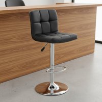 1Pcs Adjustable Bar Stool Modern Simple Design Bar Stool with Backrest Upholstered Barstool Footrest for Home Seating Sturdy