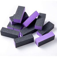 10/20/50pcs 3 Side Sponge Nail Buffer Sanding Block Polisher Buffing File 100/180 Grit Nail FilesNail Art Pedicure Manicure Tool