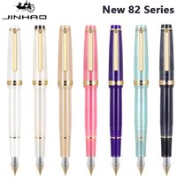 Jinhao 82 Fountain Pen New Color Acrylic Luxury Ink Pen EF/F/M/Bent Nib Business Office School Supplies Writing Pen Stationery