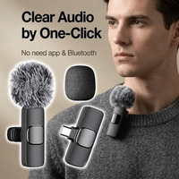 Wireless Mini Microphone for Iphone 17/16/15 Android Phones Lavalier Microphone Plug And Play for Interviewing Video Podcasts