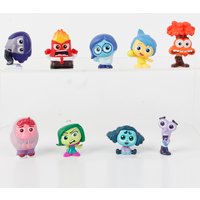 9pcs/Set Mini Inside Out 2 Action Figure Toy Cartoon Movie Joy Anxiety Anger Sadness Disgust Fear Model Doll Fans Gift