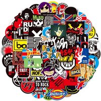 10/50/100pcs Classic Graffiti Rock Roll Stickers Music Band Decals for DIY Helmet Guitar Phone Laptop Motorcycle Luggage