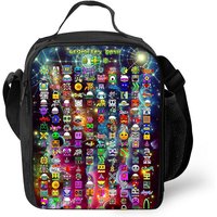 Wholesale Geometry Dash lunch bag Geometry Dash printed ice pack tote bag for primary and secondary school students