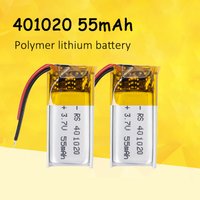 401020 3.7V 55mAh Rechargeable Li-Polymer Battery for Air Conditioning Suit Battery Cell Smart Bracelet Bluetooth Headset Mouse