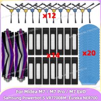 Fit For ( Midea M7 / M7 Pro / M7 EVO, Eureka NER700, Samsung Powerbot-S VR7700BM) Vacuum Parts Brush Filter Mop Cloth