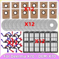 Compatible For (Deerma X70 / DEM-X70) Vacuum Parts Side Brush Filter Mop Cloth Dust Bag Accessories