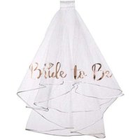 PESENAR Rose Gold Print Bride to be Veil for Bachelorette Party Supplies Bridal Shower Wedding Decorations