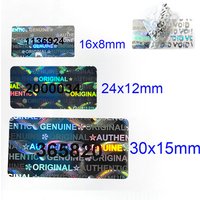 100pcs Hologram Security Seal Tamper Evident Removal Proof Label Serial Numbered VOID Left Open Evidence Anti-fake Laser Sticker