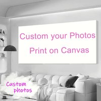 Large Horizontal Poster Custom Canvas Printing Personalized Photo for Family Life Pets Scenery Weddings Birthdays Home Decor