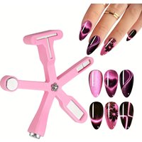 6in1 Pattern Nail Magnet Cat Eye Effect Side Light Half Moon Daisy Flower French Nail UV Attraction Magnets Manicure Nail Tools