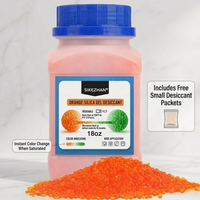 Orange Silica Gel Beads 3-5mm Indicating Reusable Desiccant Rechargeable Moisture Absorber For 3D Printers Cameras & Electronics