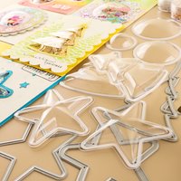 10/20Pcs 3D Dimensional Shaker Domes For Adding Dimensions to Shaker Cards Plastic Puffy Shaker Covers scrapbooking supplies