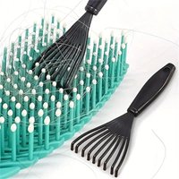 2/4/6/8/10/12pcs Hair Brush Cleaning Tools With Black Bristles - Portable Comb Cleaner And Hair Removal Claws