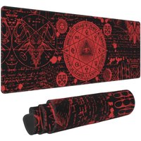 Vintage Gothic Alchemy Extended Mouse Pad – XL Oversized Desk Pad with Stitched Edges, Non-Slip Mat for Gamers and Home Office