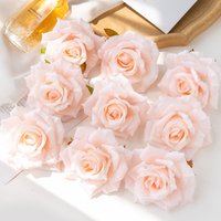 100PC 10CM Wholesale Artificial Flowers for Scrapbook Christmas Home Decor Wedding Garden Rose Arch Fake Silk Head Candy Box image 4