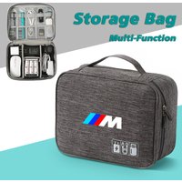Car sticker Car Travel Cable Storage Bag USB Data Cable Charger Plug Storage Cable Bag Fit For BMW M M3 M5 X1 X2 X3 X5 X4 X7 G12