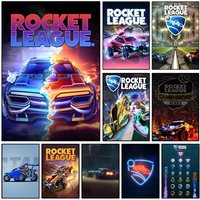 Rocket League Game Poster Self-adhesive Art Waterproof Paper Sticker Coffee House Wall Decor