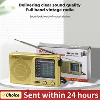 Plastic Emergency Weather Radio Full Band Portable Weather Radio SW AM FM Handheld Mini Radio Battery Powered for Indoor Outdoor