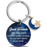 Long Distance Friendship Keychain – Inspirational Gift for Best Friends, Valentine's Day Present for Women & Good Friend